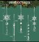 18Pcs Crystal Ornaments for Christmas Tree Decoration Acrylic Clear Hanging Crystal Snowflake Icicles Ornaments Set New Year Party Decor